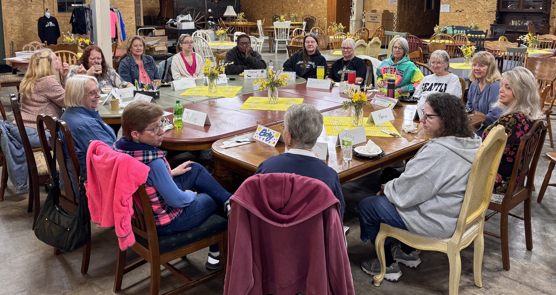 Women gathered together at Cowboy Church